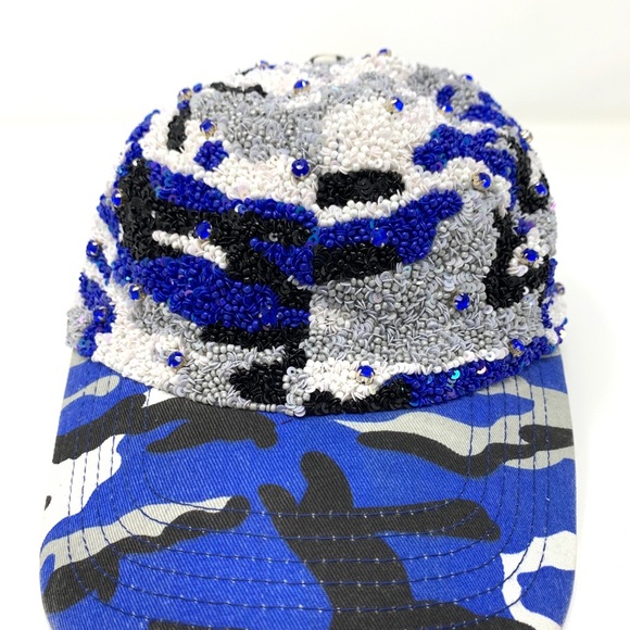 SALE ❗️AMAZING CAMOUFLAGE CRYSTAL & BEADED HAT